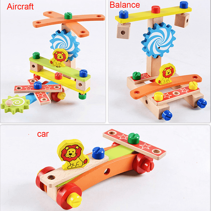 DIY Creative Toy Multi-Function Nut Disassembly Combination Toy Wooden Chair - Trendha