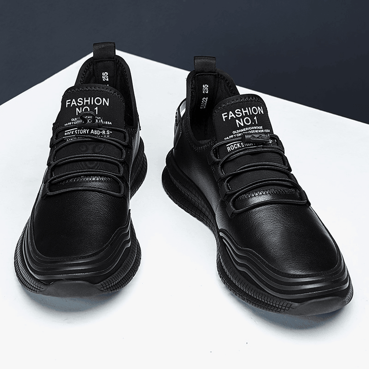 Men Soft Cowhide Comfy Slip Resistant Casual Sport Shoes - Trendha