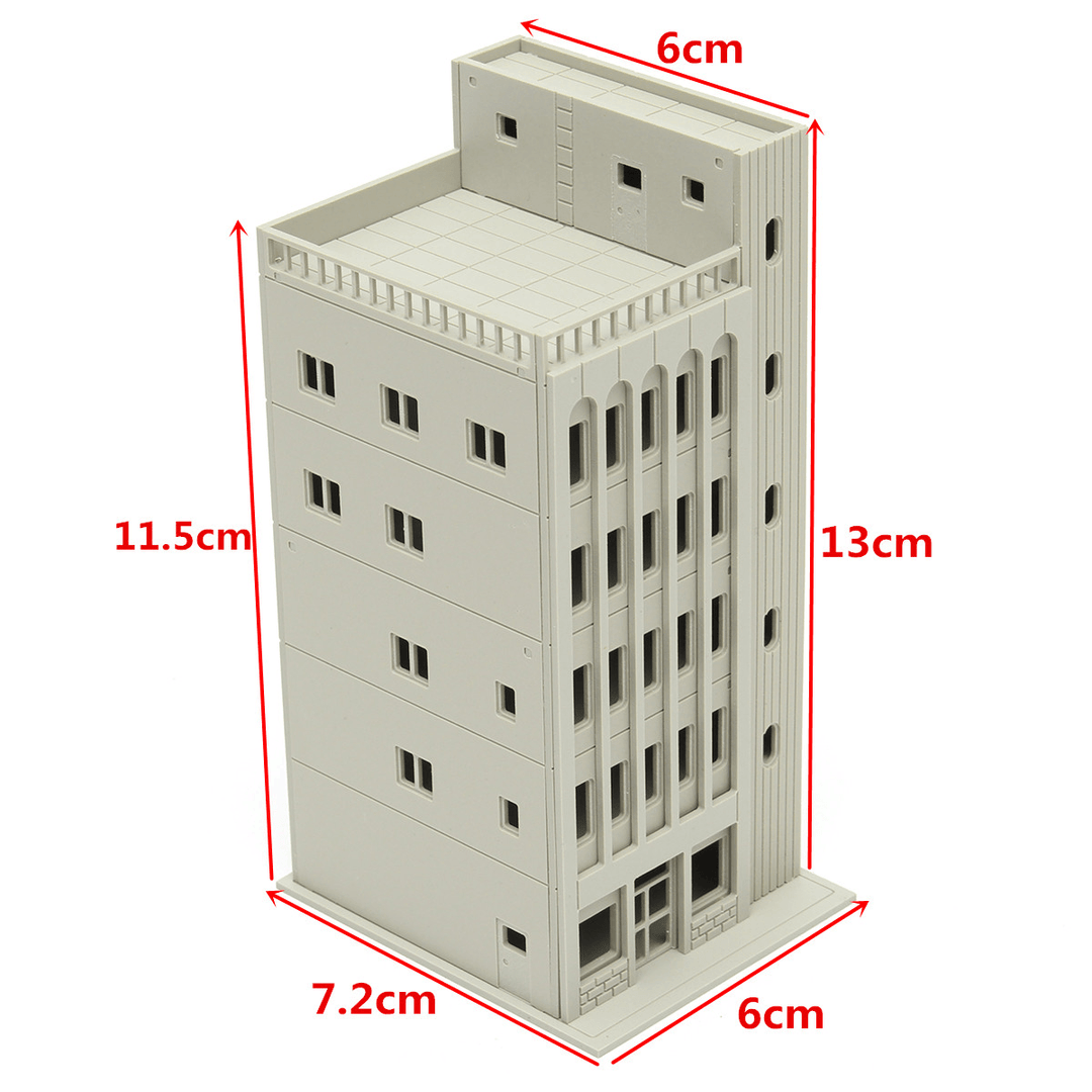 Models Railway Modern 5-Story Commercial Building Unpainted N Scale for GUNDAM - Trendha
