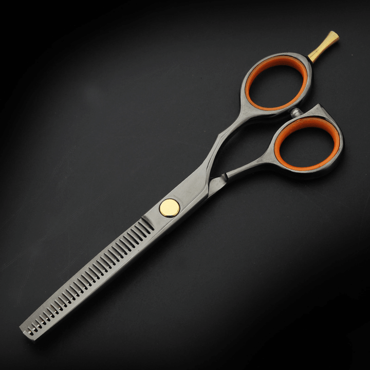 5.5 Inch Cutting Thinning Styling Tool Hair Scissors Stainless Steel Salon Hairdressing Shears Regular Flat Teeth Blades - Trendha