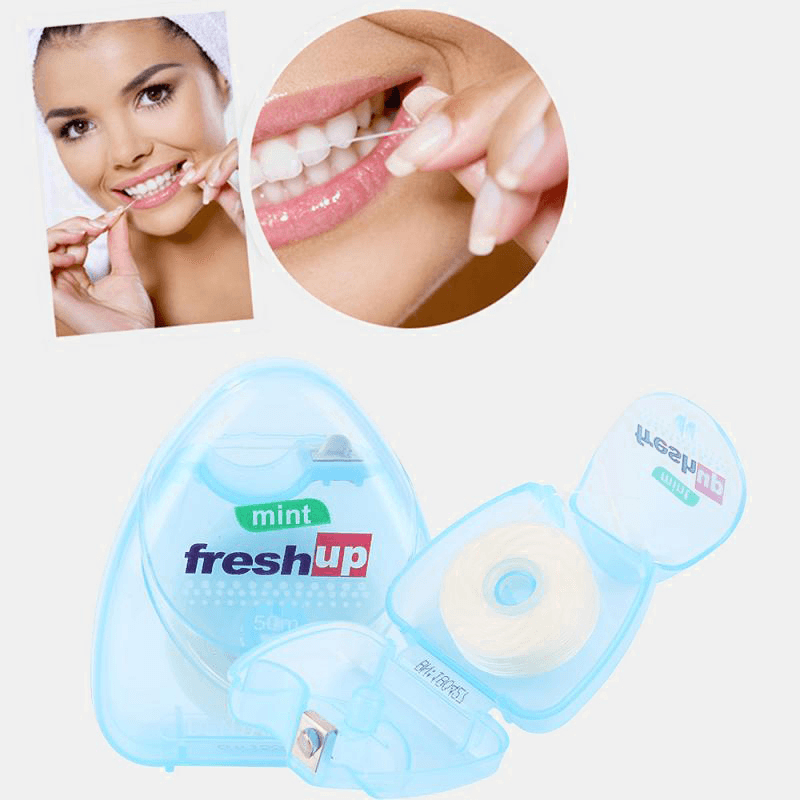 Portable 50M Micro-Wax Dental Floss Clean Teeth Reduce Tooth Decay Gum Disease Oral Care - Trendha