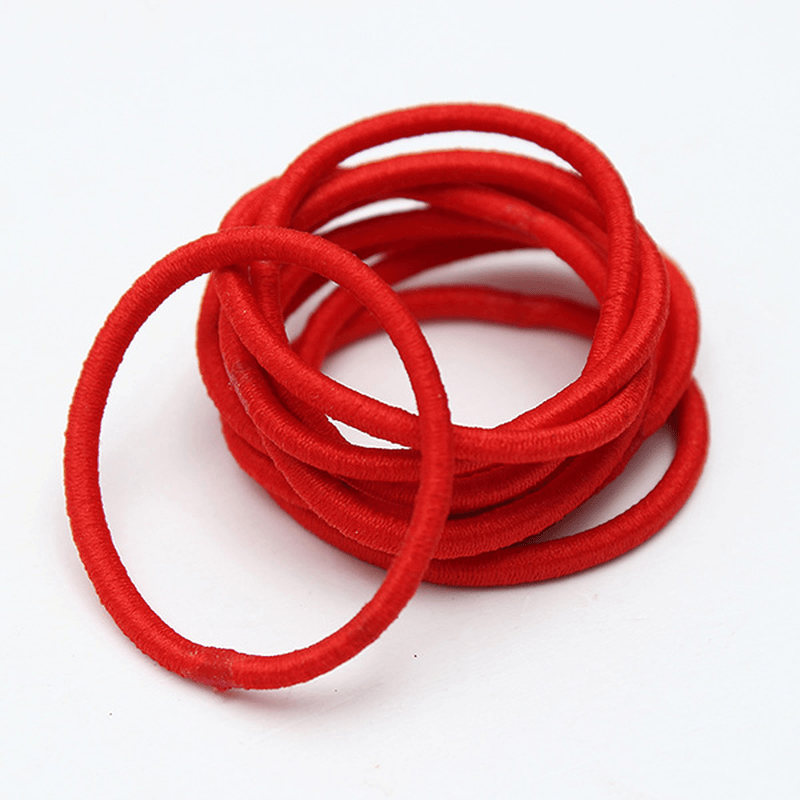 10Pcs Girls Women Candy Color Elastic Hair Bands Rope Ties - Trendha