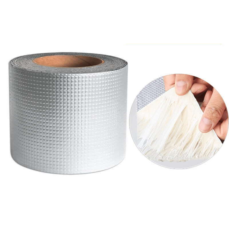 Aluminum Foil Butyl Rubber Tape Self Adhesive Waterproof Tape for Roof Pipe Caulking Super Fix Duct Tape - Trendha