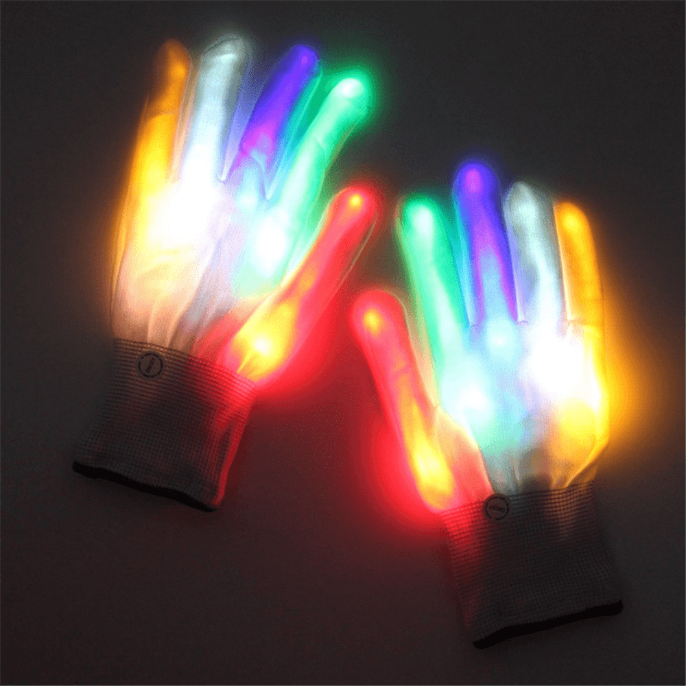 Halloween LED Glove Dancing Stage LED Palm Light up Flash Finger Tip for DJ Club Party Props - Trendha
