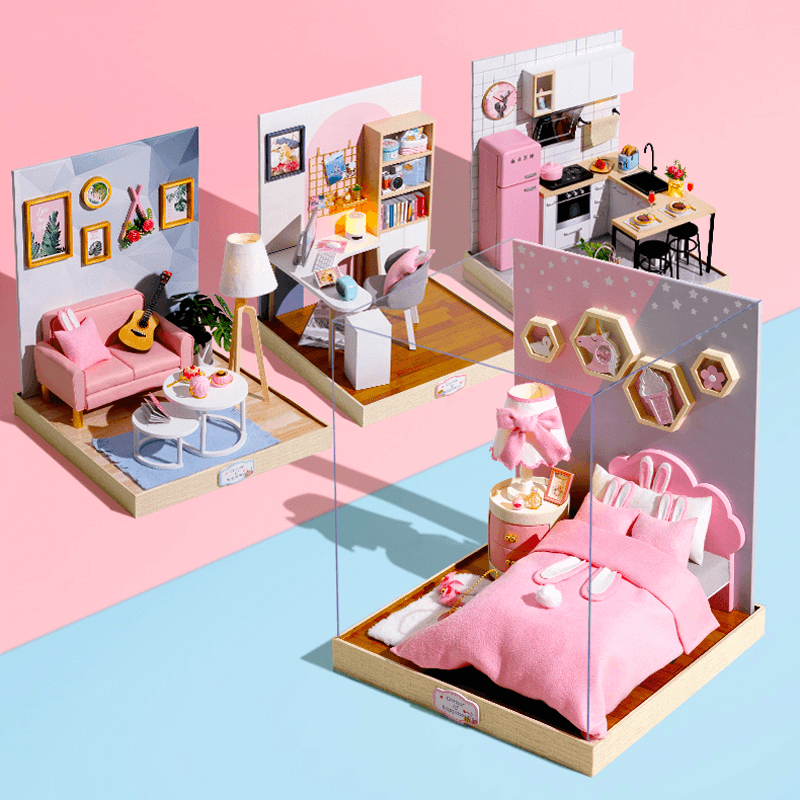 Cuteroom BT Corner of Happiness Series DIY Cabin Doll House Gift Collection Decoration - Trendha