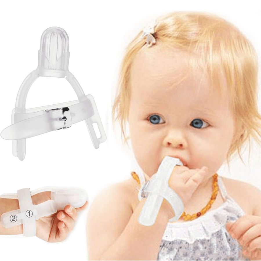 Thumbsucking Silicone Thumb Sucking Stop Finger Guard Protector for 1-5 Years Baby Kids - Trendha