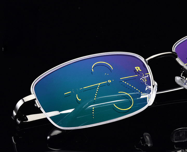 Intelligent Reading Glasses Progressive Multifocal Coated Lens Presbyopia Memory Alloy Frame - Trendha