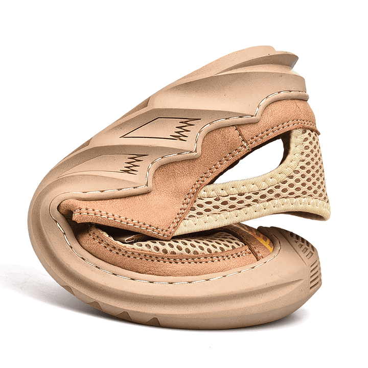 Men Mesh Breathable Lightweight Closed Toe Non-Slip Soft Outdoor Summer Sports Sandals - Trendha