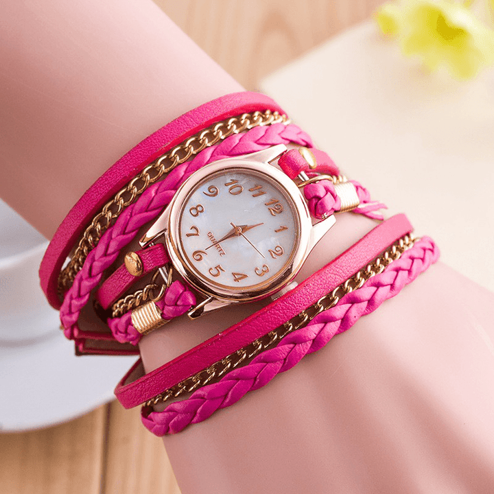 Fashion Casual Shell Surface Diamond Bracelet Watch Women Quartz Watch - Trendha