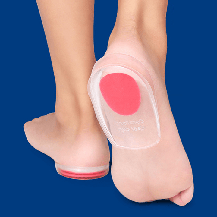 Thick Silicone Heel Pain Relieve Feet Correction Pads Calcans Lower Massager Insoles - Trendha