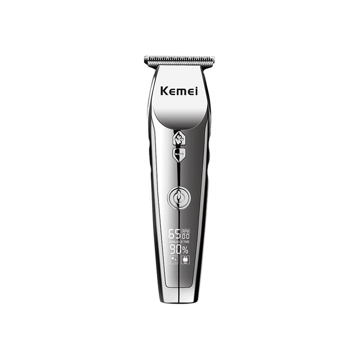 Kemei Electric Clipper LED Adjustable Smart Trimmer for Men Professional Barber Haircut Tools Rechargeable Shaver - Trendha
