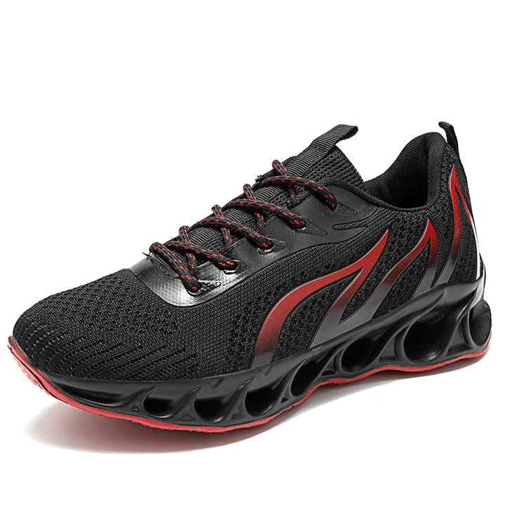 Men Breathable Non Slip Comfy Fabric Sports Casual Running Shoes - Trendha