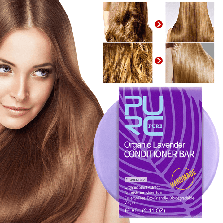 PURC 100% Pure Organic Shampoo Bar Polygonum Multiflorum Seaweed Coconut Ginger Lavender Handmade Soap Shampoo Hair Care - Trendha