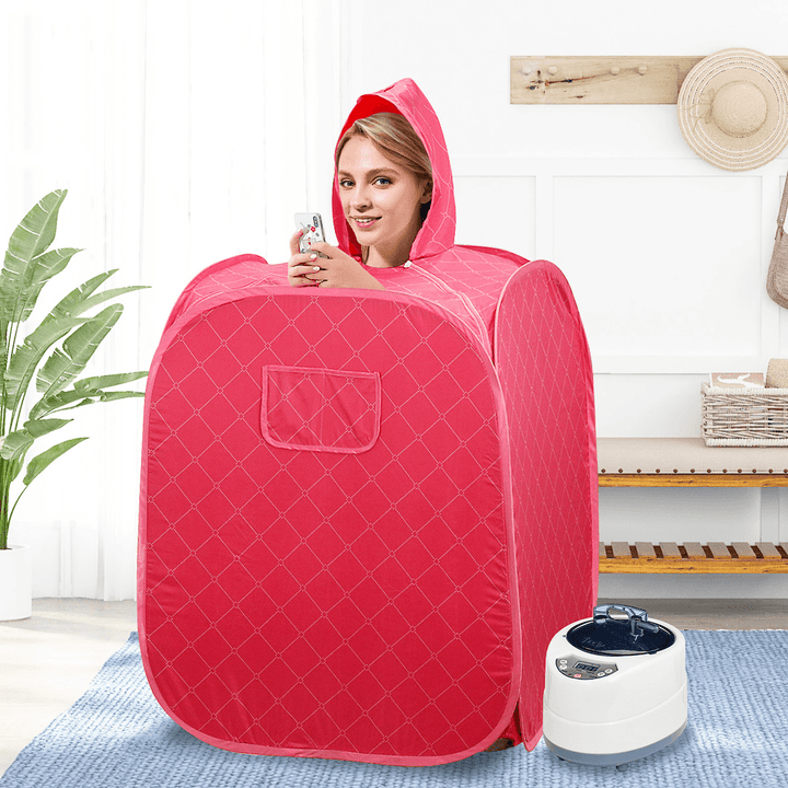 2L Portable Steam Sauna Room Home SPA Bath Tent Full Body Slimming Detox Weight - Trendha