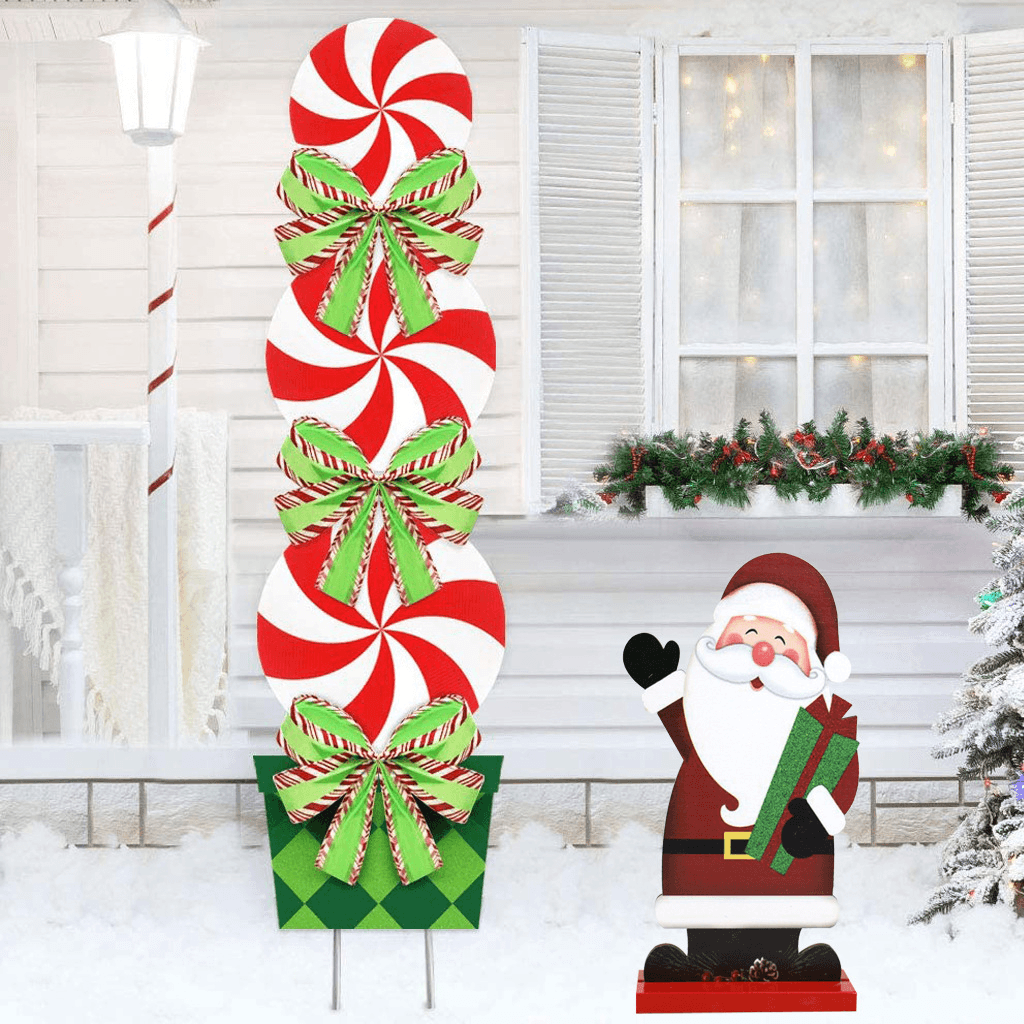 DIY Wood Crafts Christmas Snowman Elk Christmas Ornaments Decoration Santa Claus Wooden Embellishment Table Decorations - Trendha