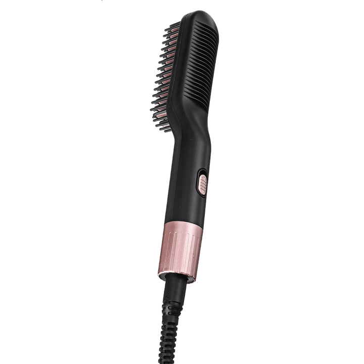 3 in 1 Professional Hair & Beard Straightener Brush Comb Curling Styling Comb for Men Women - Trendha