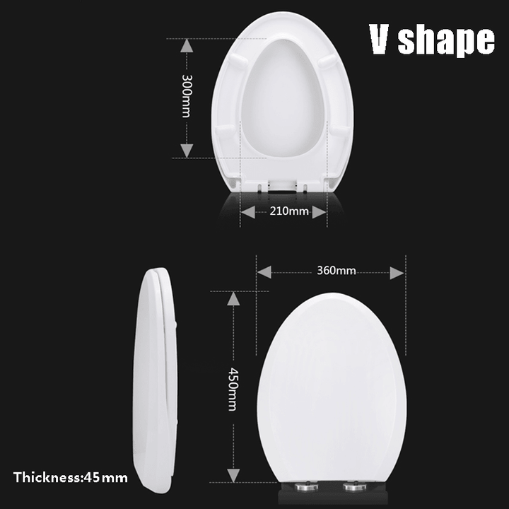 4 Type White Cover Front Toilet Seat Covers Lid Soft Open Close Easy Clean Higer Thickened Universal Descending Toilet Cover - Trendha