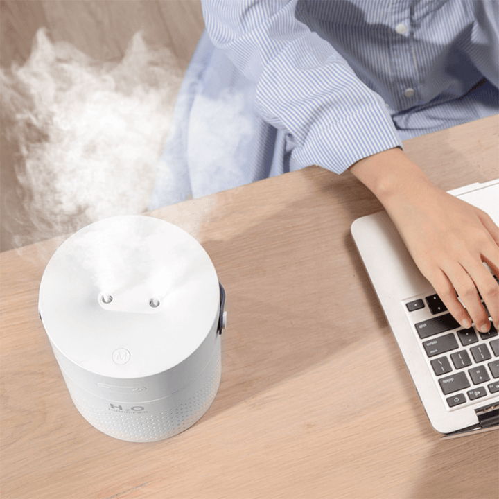 GXZ-J628 Dual Spray Humidifier Mist Maker USB Power Bank with Colorful Lights for Phone Office Home Beadroom - Trendha