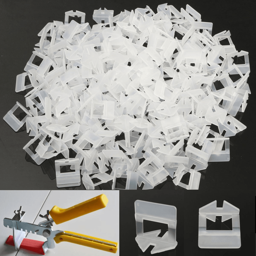 200Pcs 1Mm White Ceramic Tile Tiling Accessibility Spacers Plastic Clip - Trendha