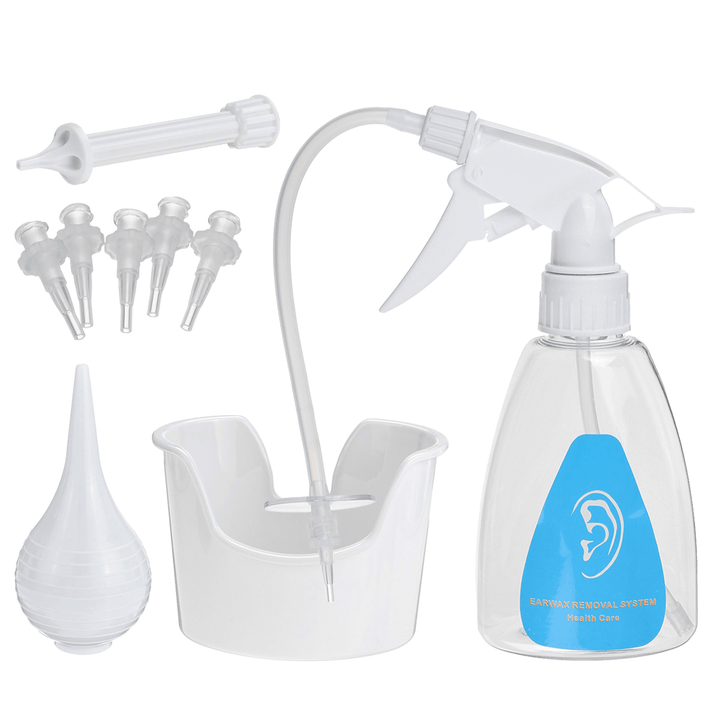 Ear Wax Remover Syringe Removal Kit Washing Cleaner Squeeze Ear Care with 5 Tips - Trendha