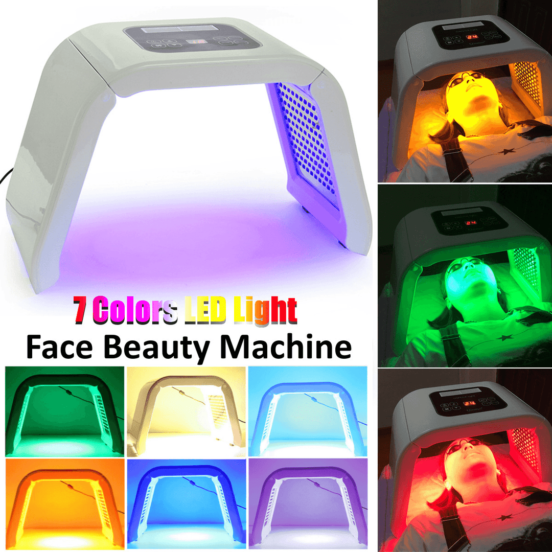 7 Colors PDT LED Light Photon Therapy Skin Care anti Aging Facial Machine Beauty Instrument - Trendha