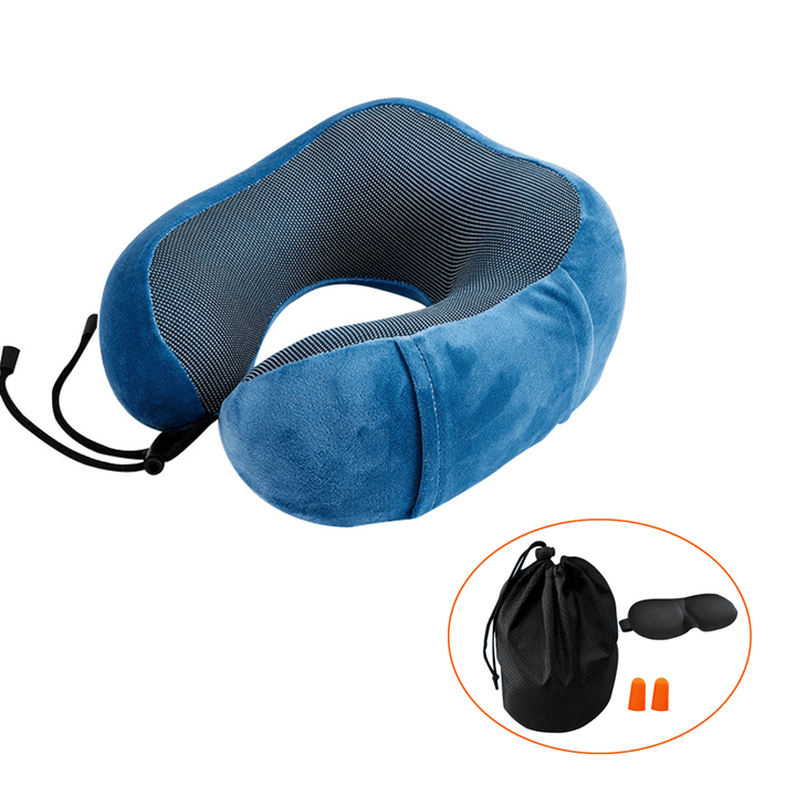 Memory Foam Neck Pillow Portable Head Neck Support Rest Cushion for Travel Office Driving Nap - Trendha