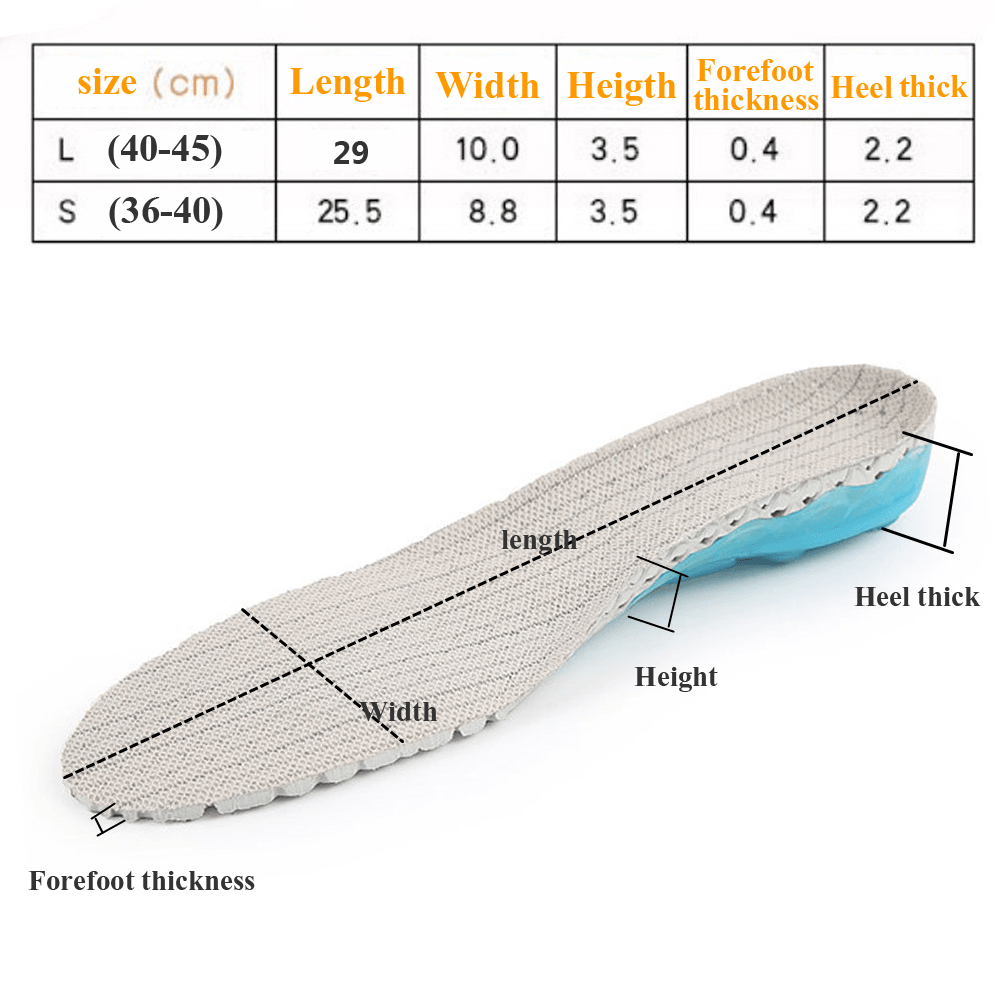 Spring Silicone Orthopedic Arch Support Insoles | Plantar Fasciitis Relief - Trendha