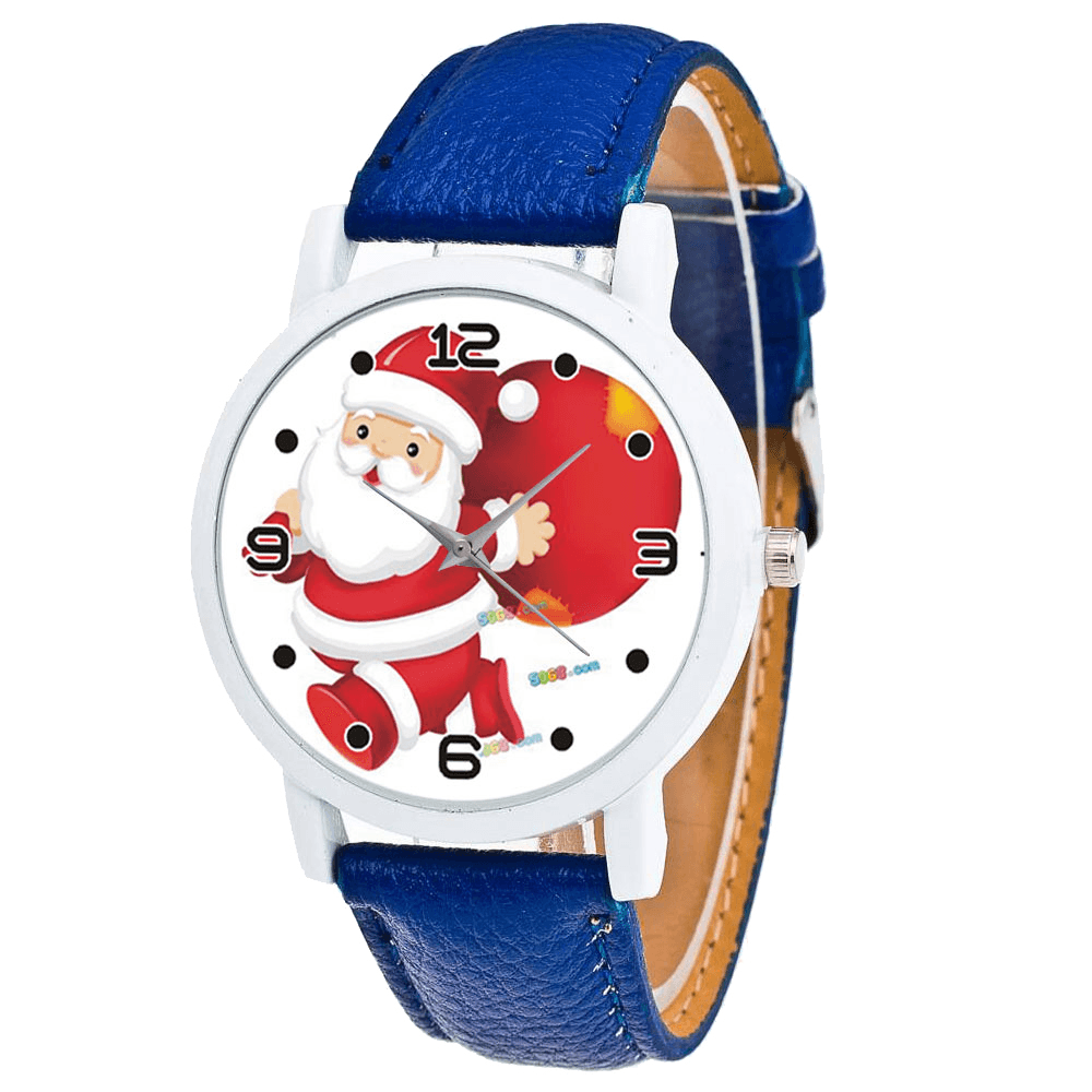 Cartoon Santa Claus and Gift Pattern Cute Kid Watch Fashion Children Quartz Watch - Trendha