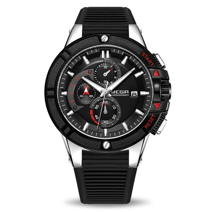 MEGIR 2095 Fashion Men Watch Chronograph Waterproof Luminous Display Sport Quartz Watch - Trendha