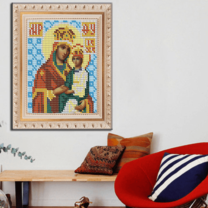 25X30Cm 5D DIY Diamond Painting Religion Culture Rhinestone Cross Stitch Kit Home Decoration - Trendha