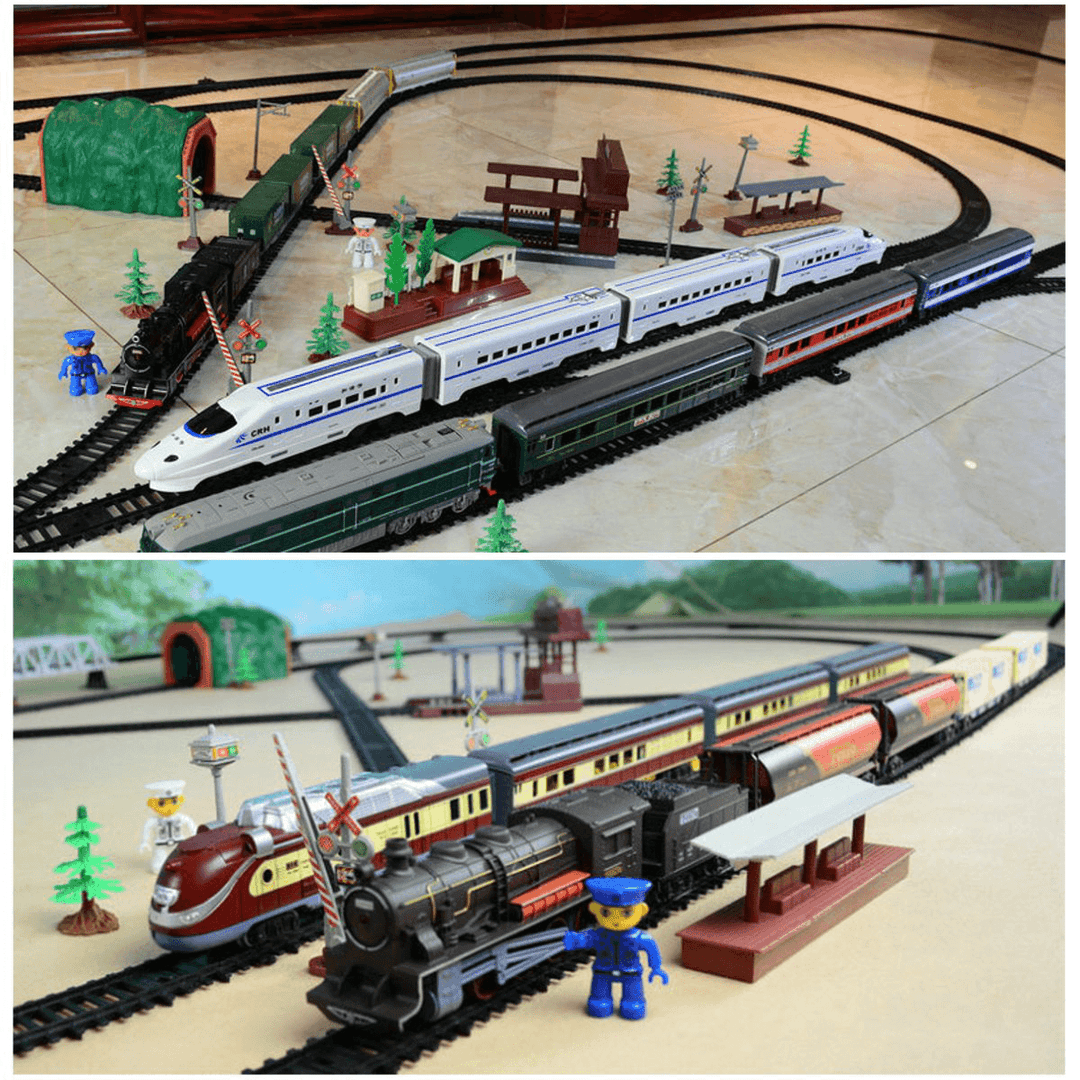 Simulation Electric Rail Car Model Toy Track Accessories Sandbox General Scene Railroad Crossing Cave Iron Bridge Indoor Toys - Trendha