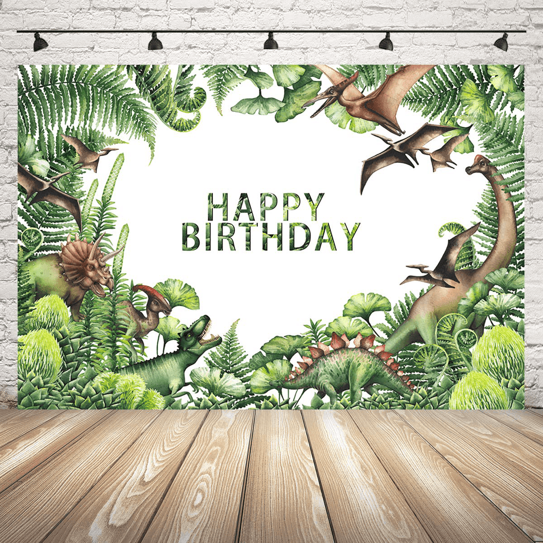 Dinosaur Forest Theme Birthday Backdrop Vinyl Studio Backdrop Photography Props Photo Background Decorations - Trendha