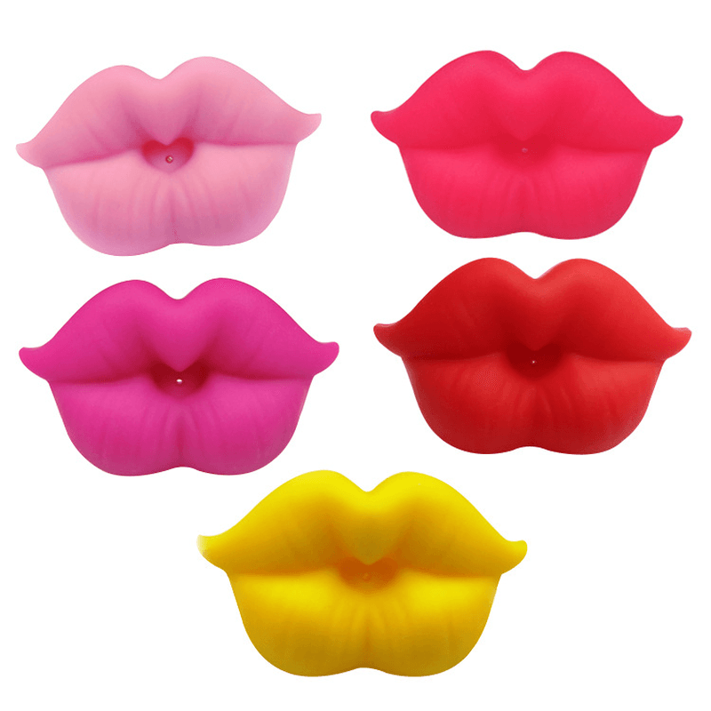 Lips Kiss Shape Baby Pacifier Food Grade Silicone Soother Teether Orthodontic Dummy Baby Nipple - Trendha