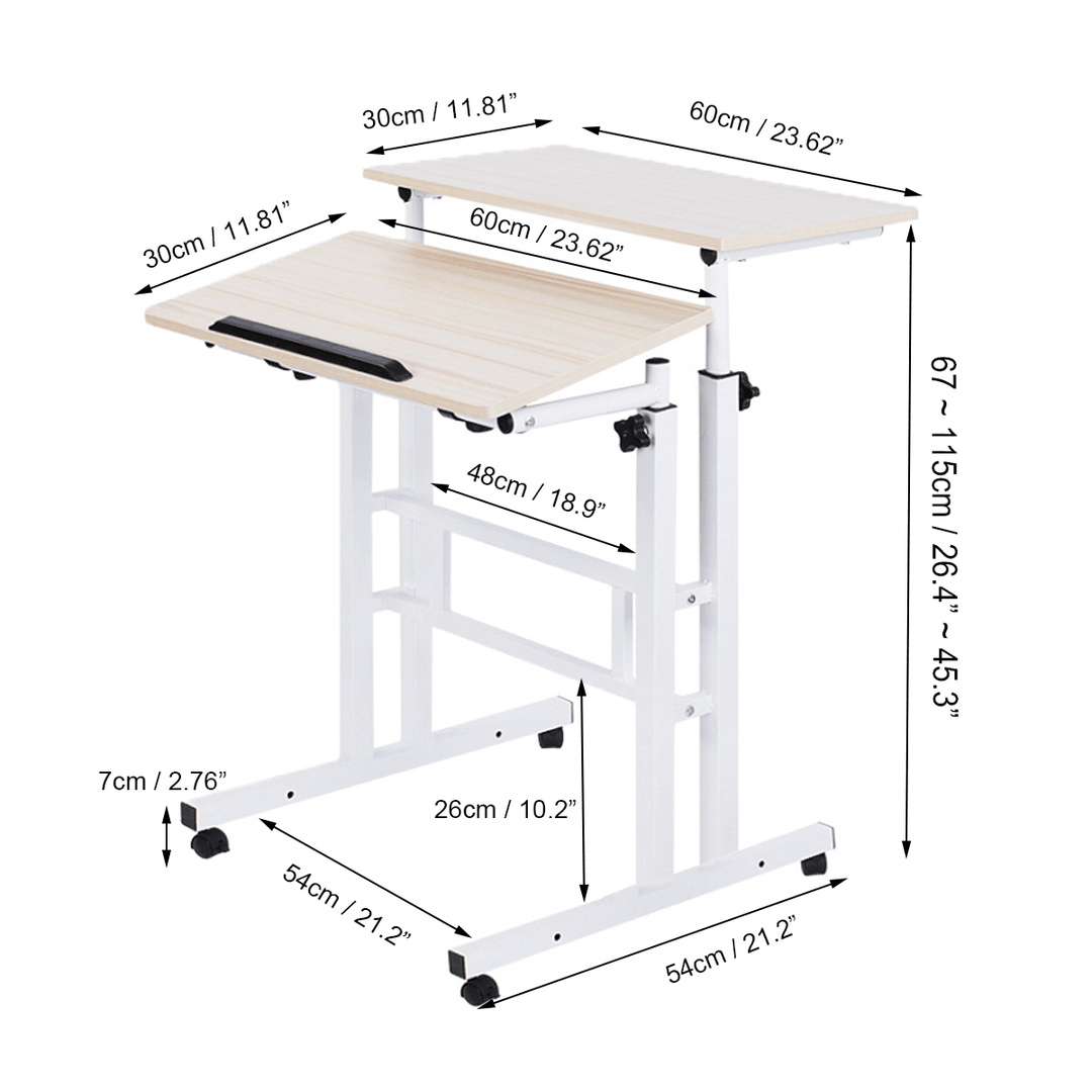 Computer Laptop Desk Standing Movable Laptop Table Simple Modern Desktop Multifunctional Workstation Study Table for Home Office - Trendha