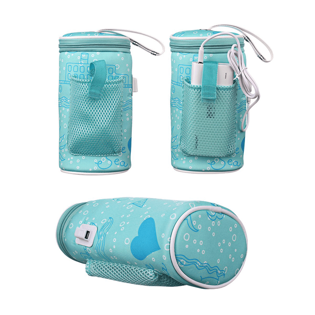 Portable USB Warmer Water Bottle Bag Heating Baby Milk Water Travel Heater Insulation - Trendha