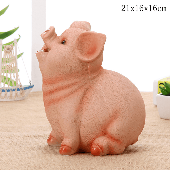Piggy Bank Resin Craft Coin Bank Money Saving Holder Box Gifts for Kids Decorations - Trendha