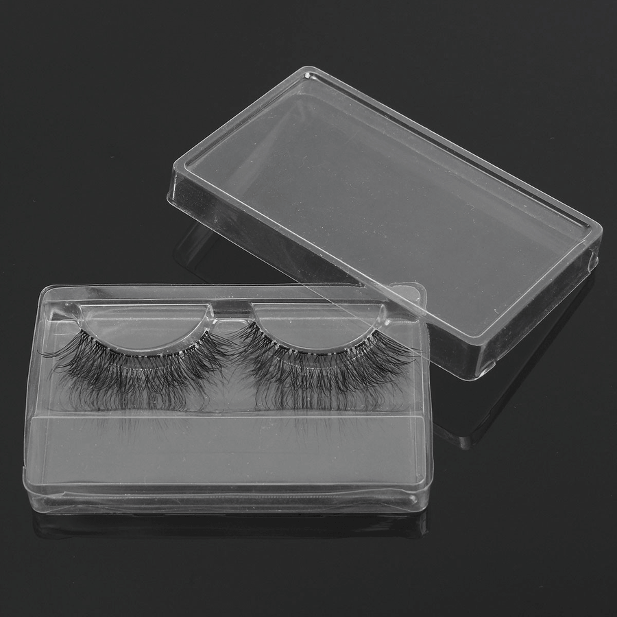 1Pc False Eyelashes Packing Box Clear Transparent Reusable Portable Eye Makeup Tools - Trendha