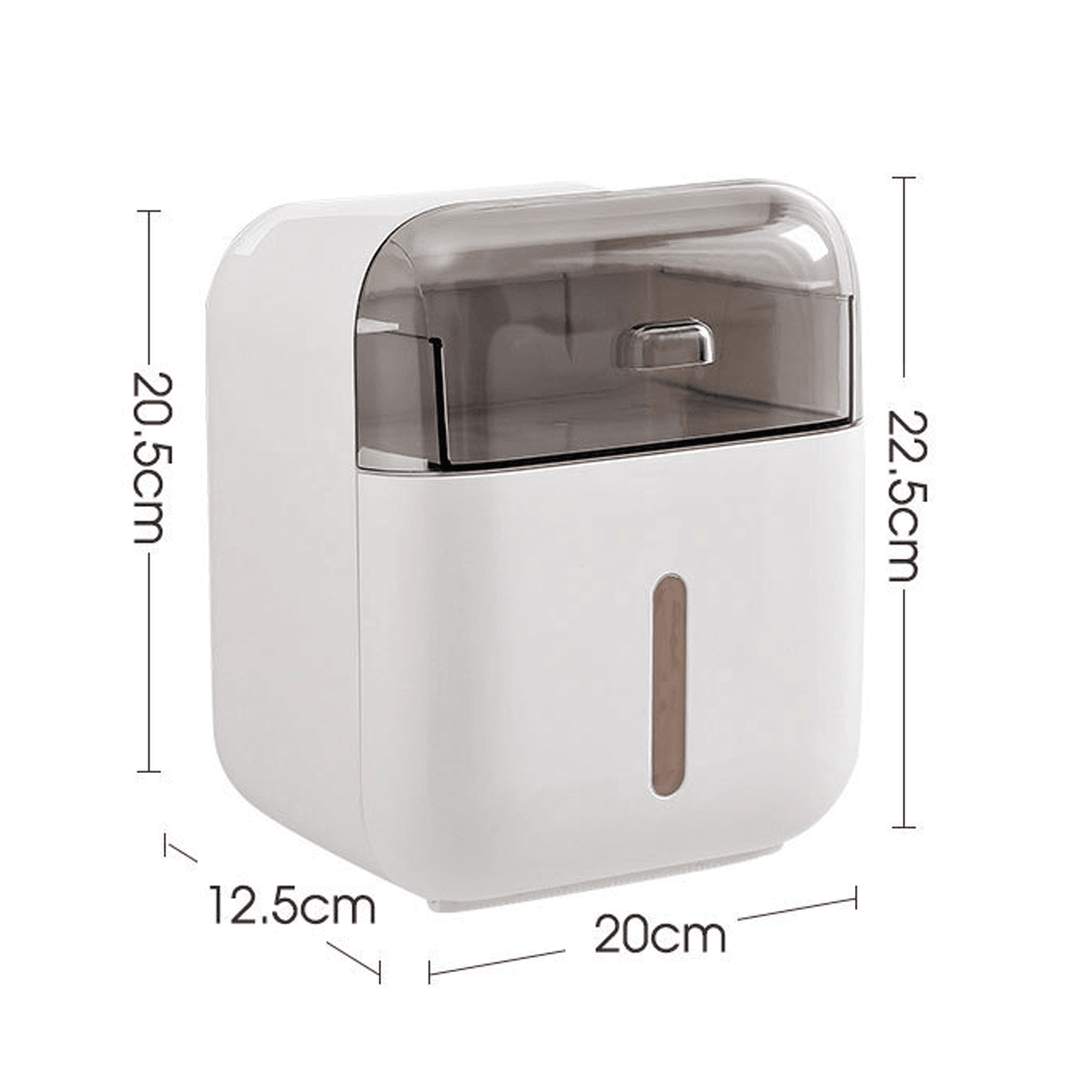 Black / / White / Green / Pink Household Non-Perforated Creative Waterproof Double Bin Tissue Box Shelf Toilet Box - Trendha