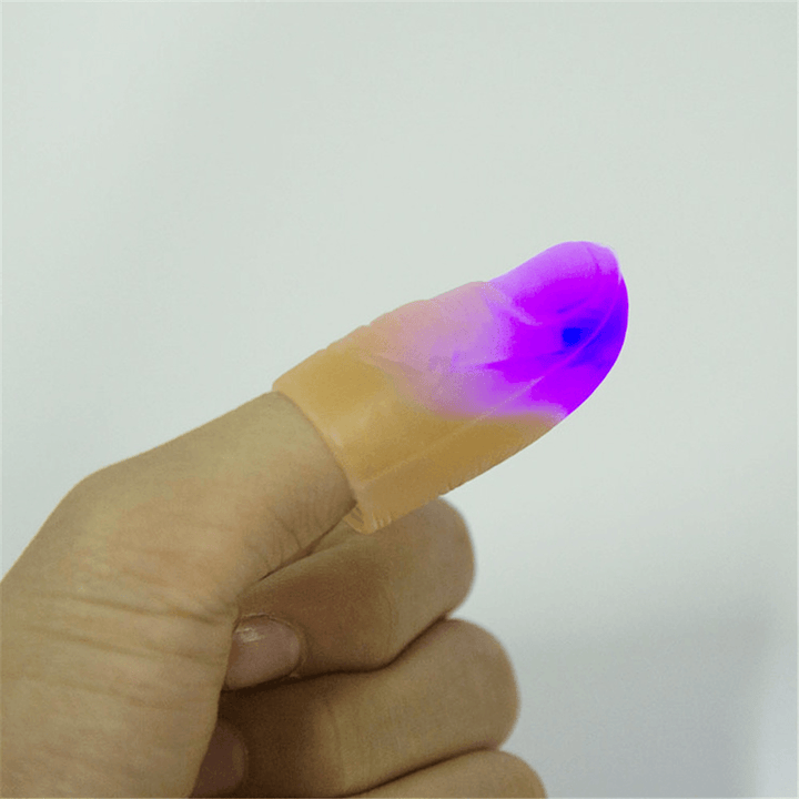 LED Finger Lights Tricks Finger Light Thumbs Light Finger Prank Toy Tool for Perform Halloween - Trendha