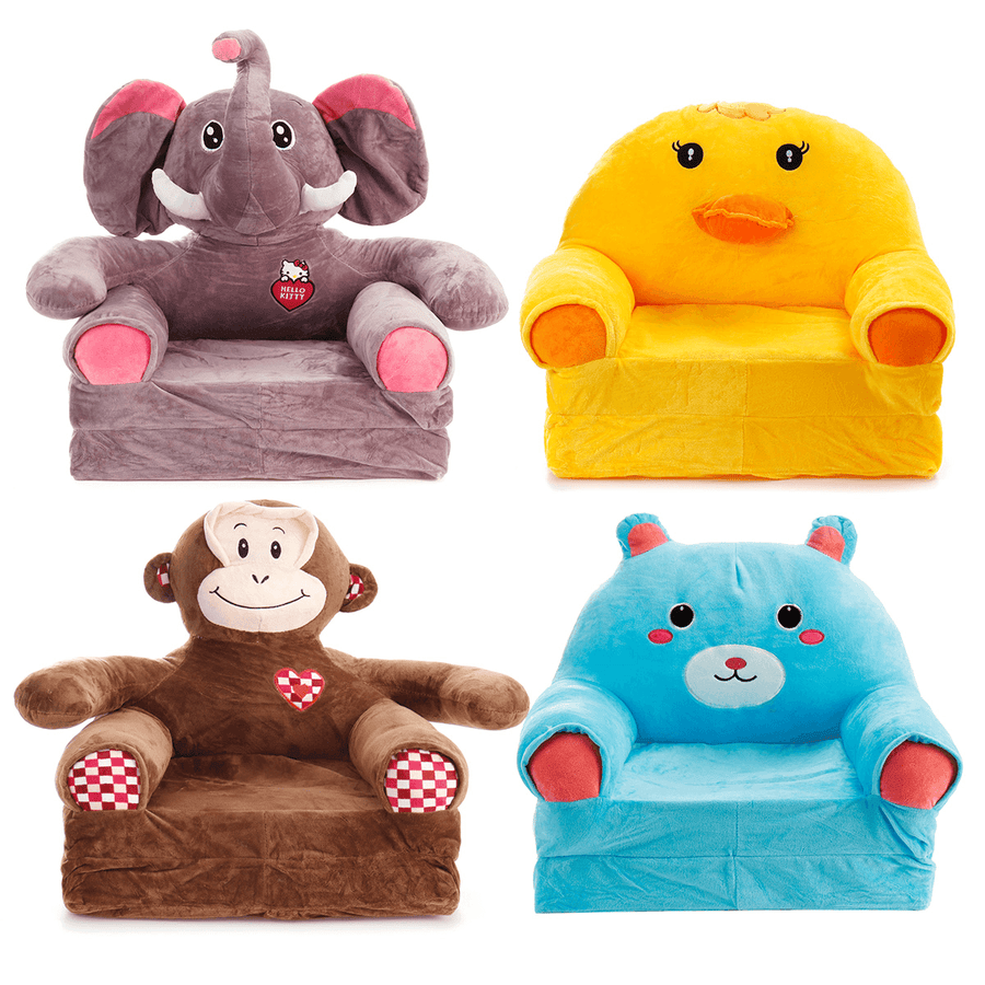 Children'S Folding Sofa Cartoon Animal Chair Cushion Home Household Kindergarten Baby Chair Seat Supplies - Trendha