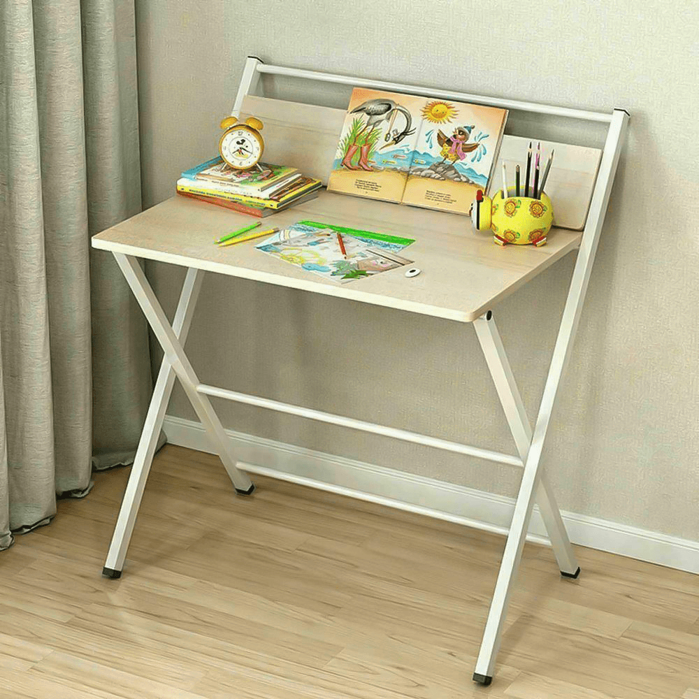 83.5/100Cm Folding Computer Desk Free Installation Home Office Laptop Table Writing Table save Space for Students Study Adult Work - Trendha