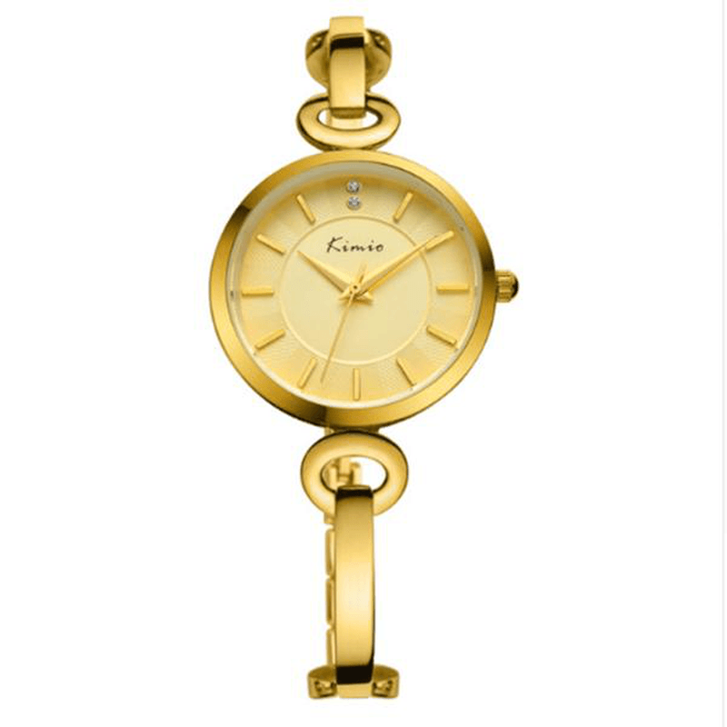 KIMIO KW6103S Fashion Women Quartz Watch Rhinestones Dial Ladies Dress Bracelet Watch - Trendha
