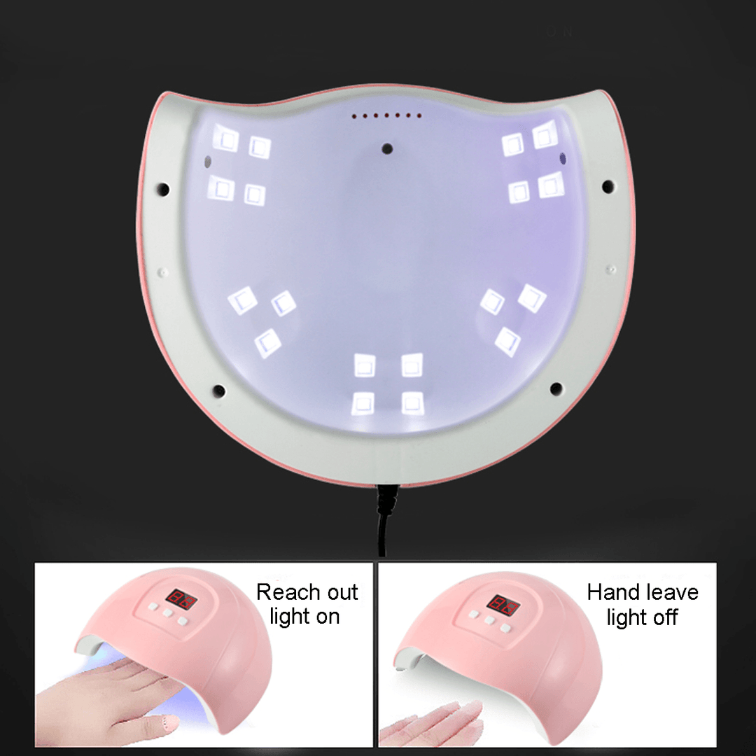 54W LED Nail Dryer Machine Phototherapy Machine Quick-Dry Induction Dryer - Trendha