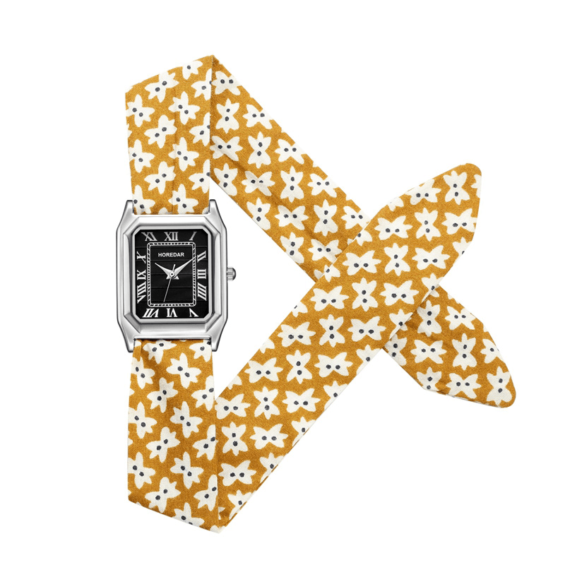 Retro Floral Strap Ladies Wrist Watch Gift Quartz Movement Watches - Trendha
