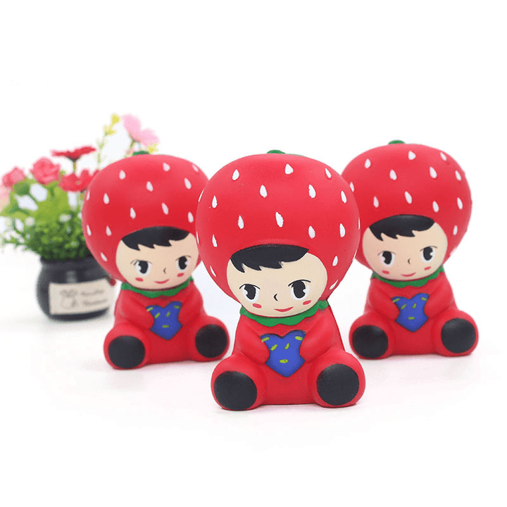 Squishy Strawberry Princess 10CM Slow Rising Rebound Jumbo Toys with Packaging Gift Decor - Trendha