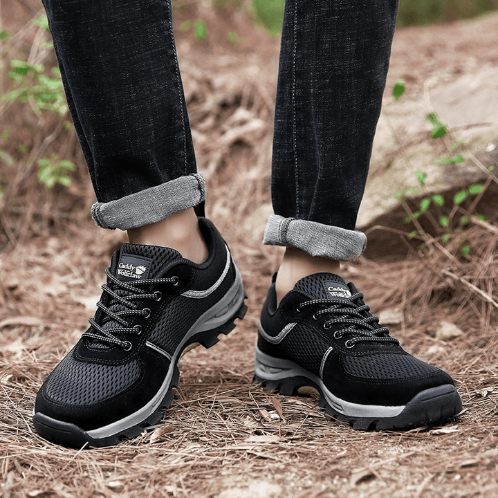 Men Mesh Breathable Slip Resistant Outdoor Climbing Shoes - Trendha