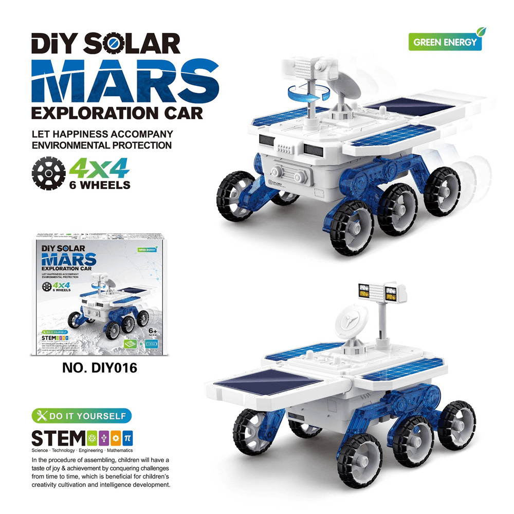 DIY Solar Planet Rover STEM Assembly Four-Wheel Drive Electric Science and Educational Model Toys - Trendha