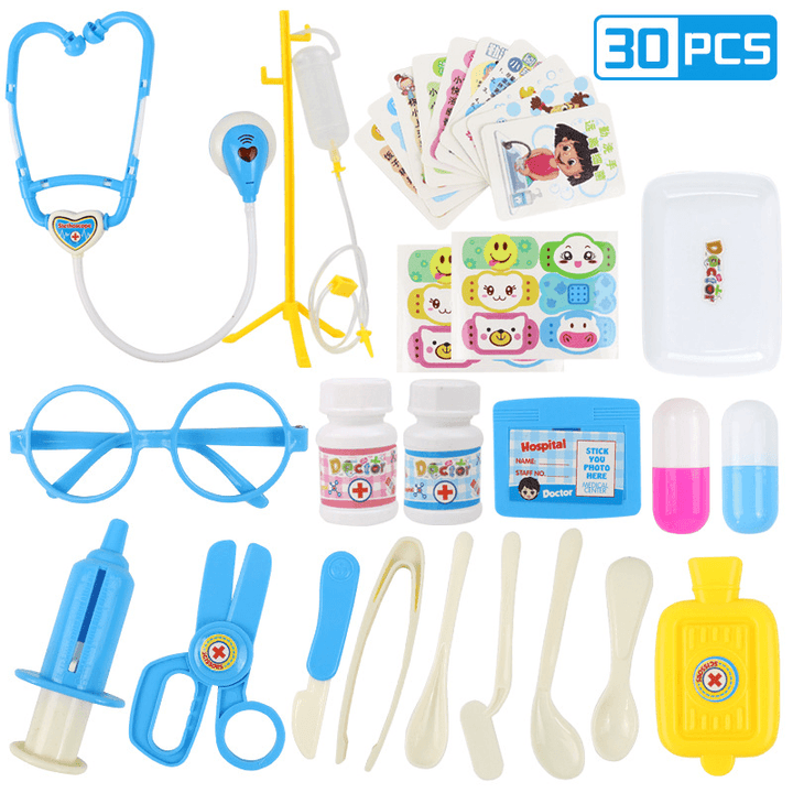 30/33/34/38/45/51Pcs Simulation Medical Role Play Pretend Doctor Game Equipment Set Early Educational Toy with Box for Kids Gift - Trendha