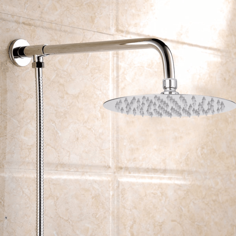 Modern 8'' round Chrome Stainless Steel Water Rainfall Overhead Shower Head Bath - Trendha