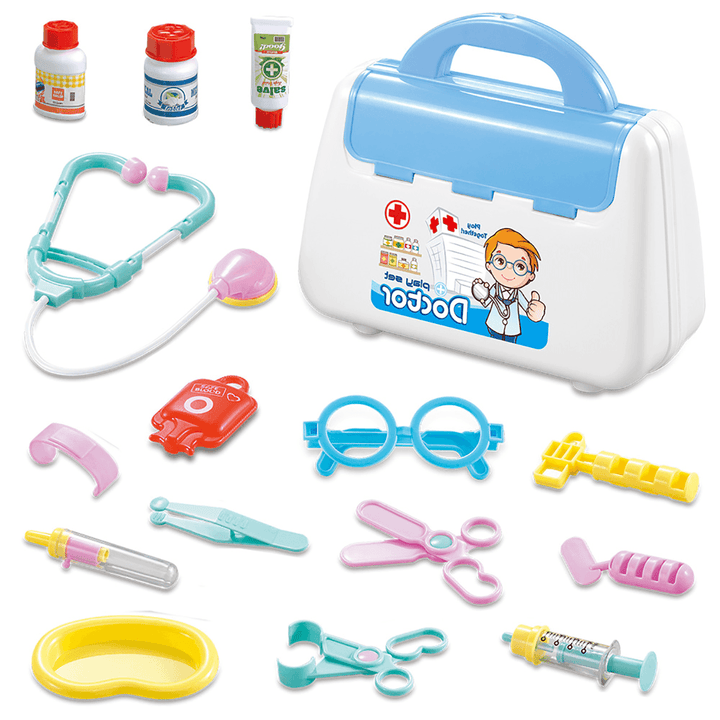 Simulation Pretend Doctor Nurse Role Play Education Toy Set with Carrying Box for Kids Gift - Trendha